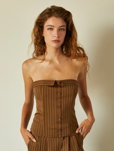 Crescent Charlotte Pinstripe Corset Top product