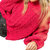 Chelsey Mock Neck Chenille Sweater In Magenta