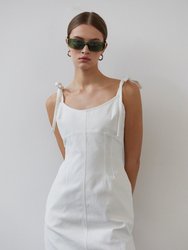 Claudia Denim Dress - Ivory