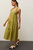 Delilah Linen-Blend Midi Dress - Fern