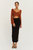 Diane Colorblock Midi Dress - Cognac/Black