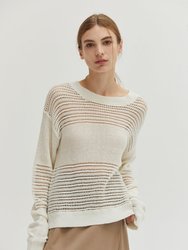 Donna Netted Pull Over - Cream