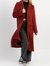 Eliza Brick Brushed Wool Coat - Red