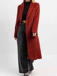 Eliza Brick Brushed Wool Coat