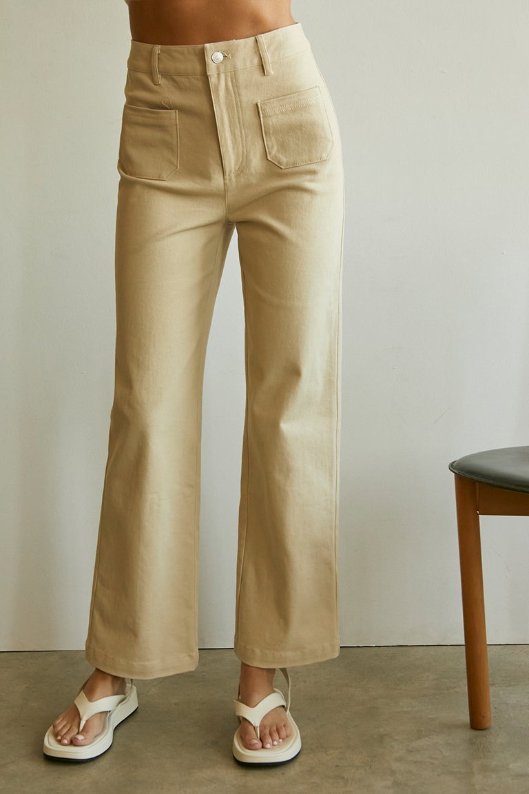 Ellie Denim Pants - Beige