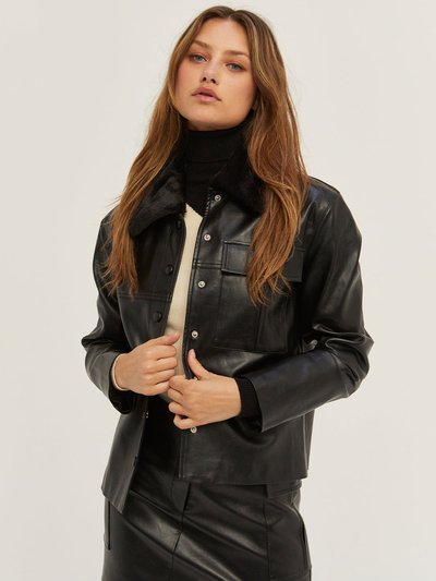 Crescent Eloise Vegan Leather Jacket_Black product