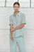 Ember Sheer Button Up Shirt - Seafoam