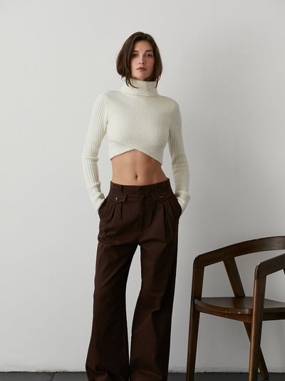 Crescent Emery Criss-Cross Crop Sweater product
