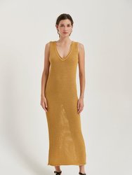 Emma Weave Maxi Dress - Midsummer Gold