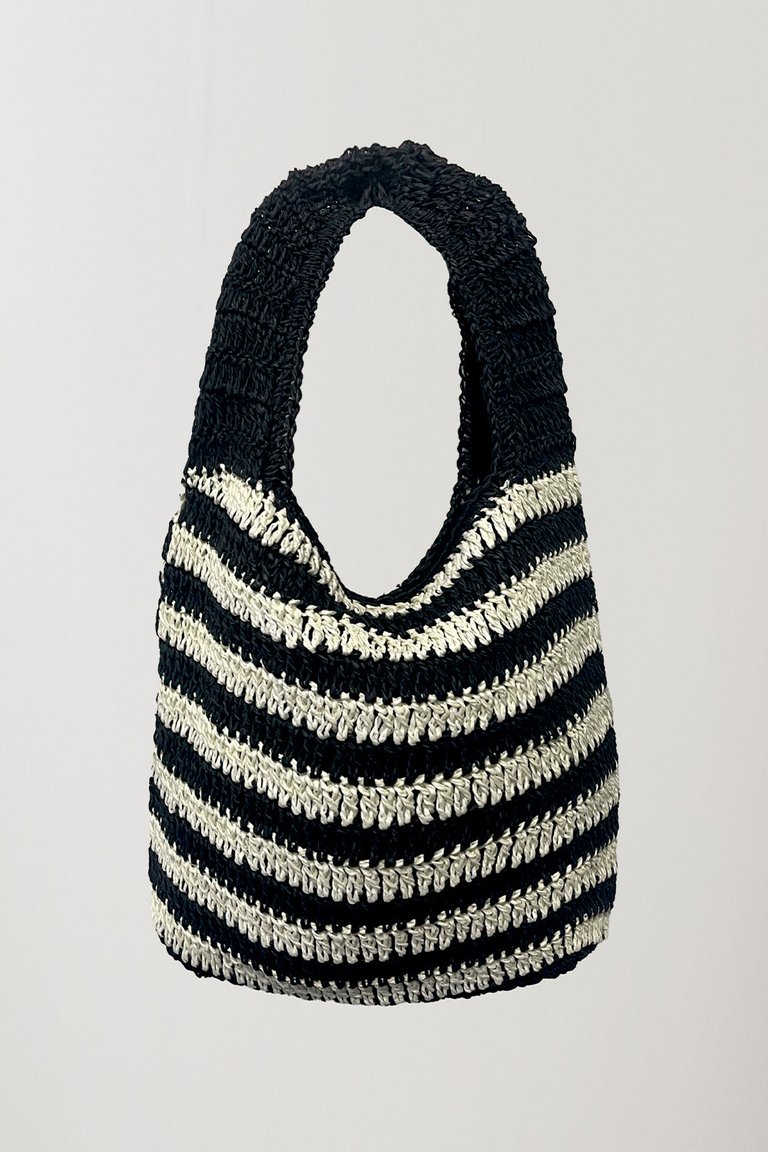 Eva Weave Bag - Black/White
