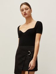 Hansen Wrap Mini Skirt - Black