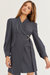 Hayley Blazer Surplice Mini Dress - Slate