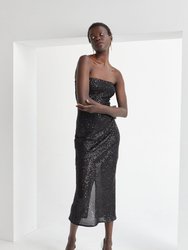 Helen Sequins Tube Dress - Black