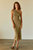 Ivy One Shoulder Midi Dress - Gold