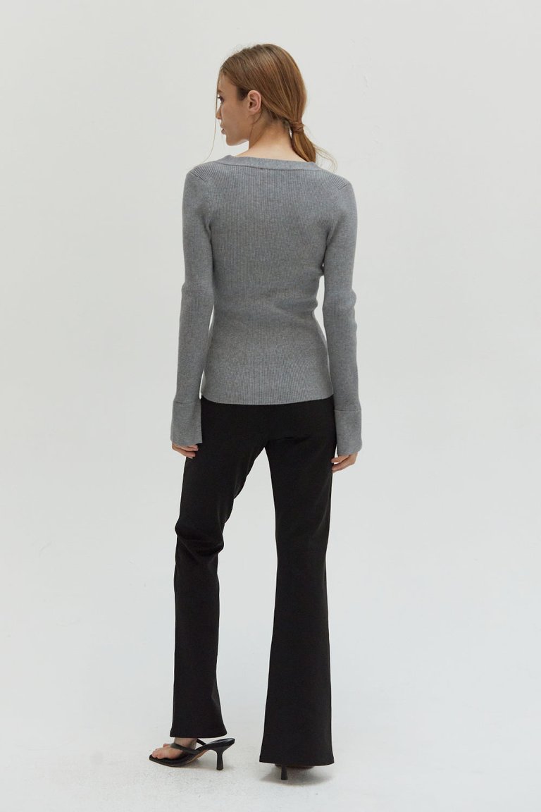 Jamie Front Twist Knit Top