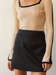 Jamie Scuba Mini Skirt - Black