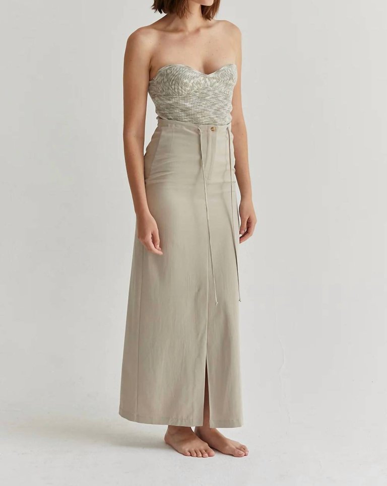 Jayda Maxi Skirt In Taupe - Taupe