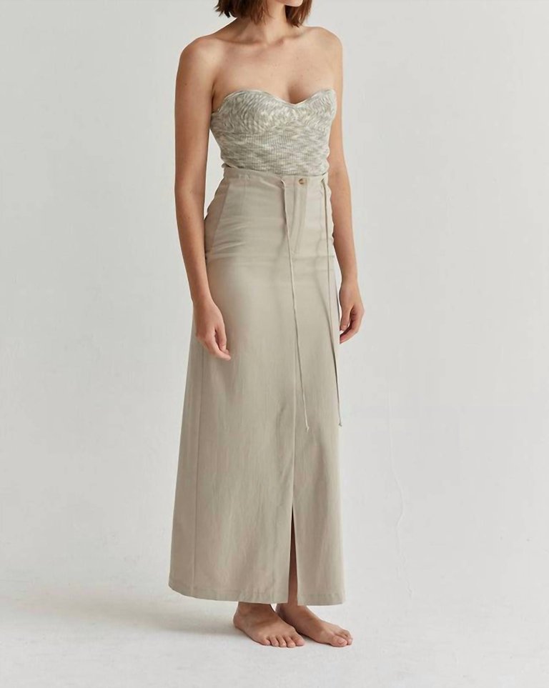 Jayda Maxi Skirt In Taupe - Taupe