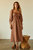 Jaylene Jacquard Dress - Rust