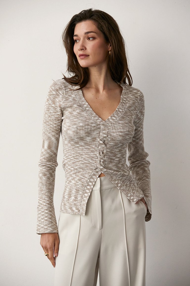 Jemmie Knit Top - Taupe