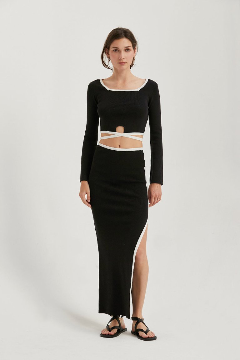 Joanne Skirt Set - Black