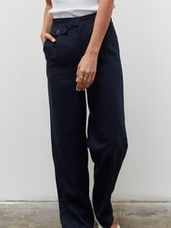 Jules Wide Leg Trousers - Navy