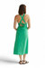 Julia Tie Back Midi Dress In Green