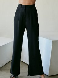 Julie Wide-Leg Trousers - Black