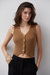 Julissa Cotton Sweater Vest - Camel