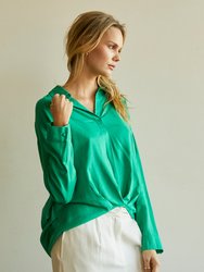 Kammy Linen-Blend Blouse