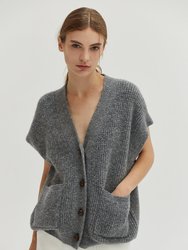 Kenzie Waffle Vest - Grey