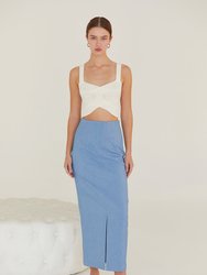 Lauren Maxi Skirt - Denim Blue