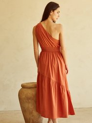 Leda One-Shoulder Midi Dress