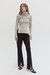 Lindsey Turtleneck Knit Top - Oatmeal