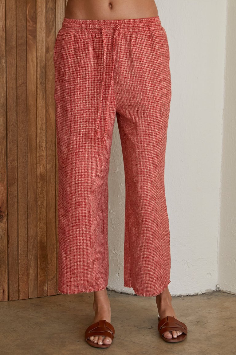 Maddie Tweed Pants - Red