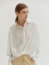 Maeve Surplice Woven Top - Off White