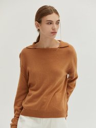 Maline Sweater Top - Camel