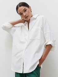 Mardi Corduroy Oversized Shirt - White