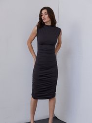 Mariah Knit Midi Dress - Charcoal