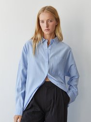 Marne Button Up Top - Blue