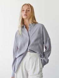 Marne Button Up Top - Grey