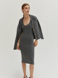 Mave Two Piece Sweater Dress - Charcoal