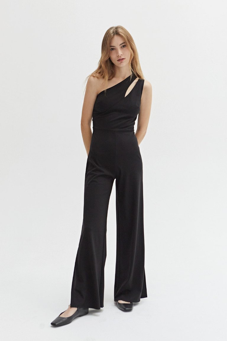 Molly Knit Jumpsuit - Black