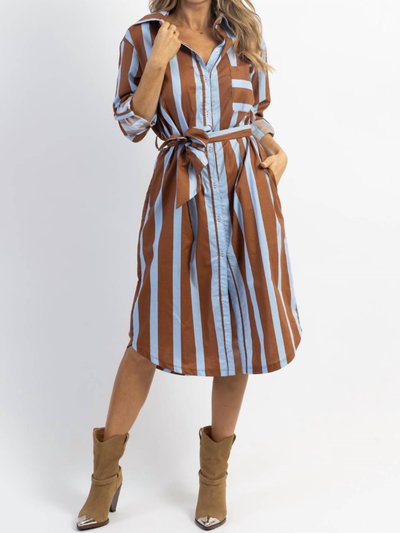 Crescent Monica Bold Stripe Midi Dress product