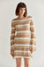 Noah Cover Up Mini Dress - Tan Multi