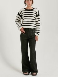Olivia Stripe Sweater - White/Black