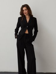 Penelope Wide Leg Trousers - Black