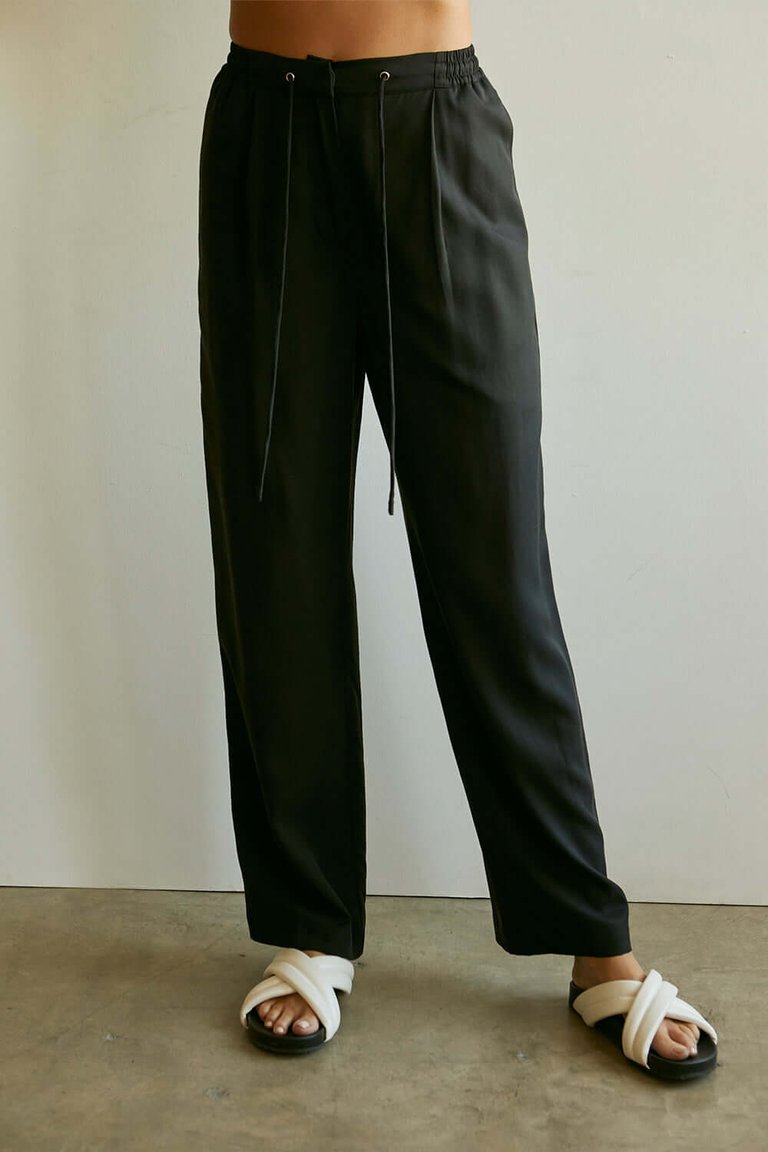 Quinn Easy Tencel Trousers - Black