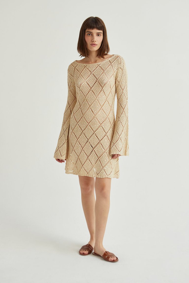 Rena Cover Up Mini Dress - Midsummer Gold