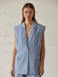 Sasha Oversized Blazer Vest - Blue